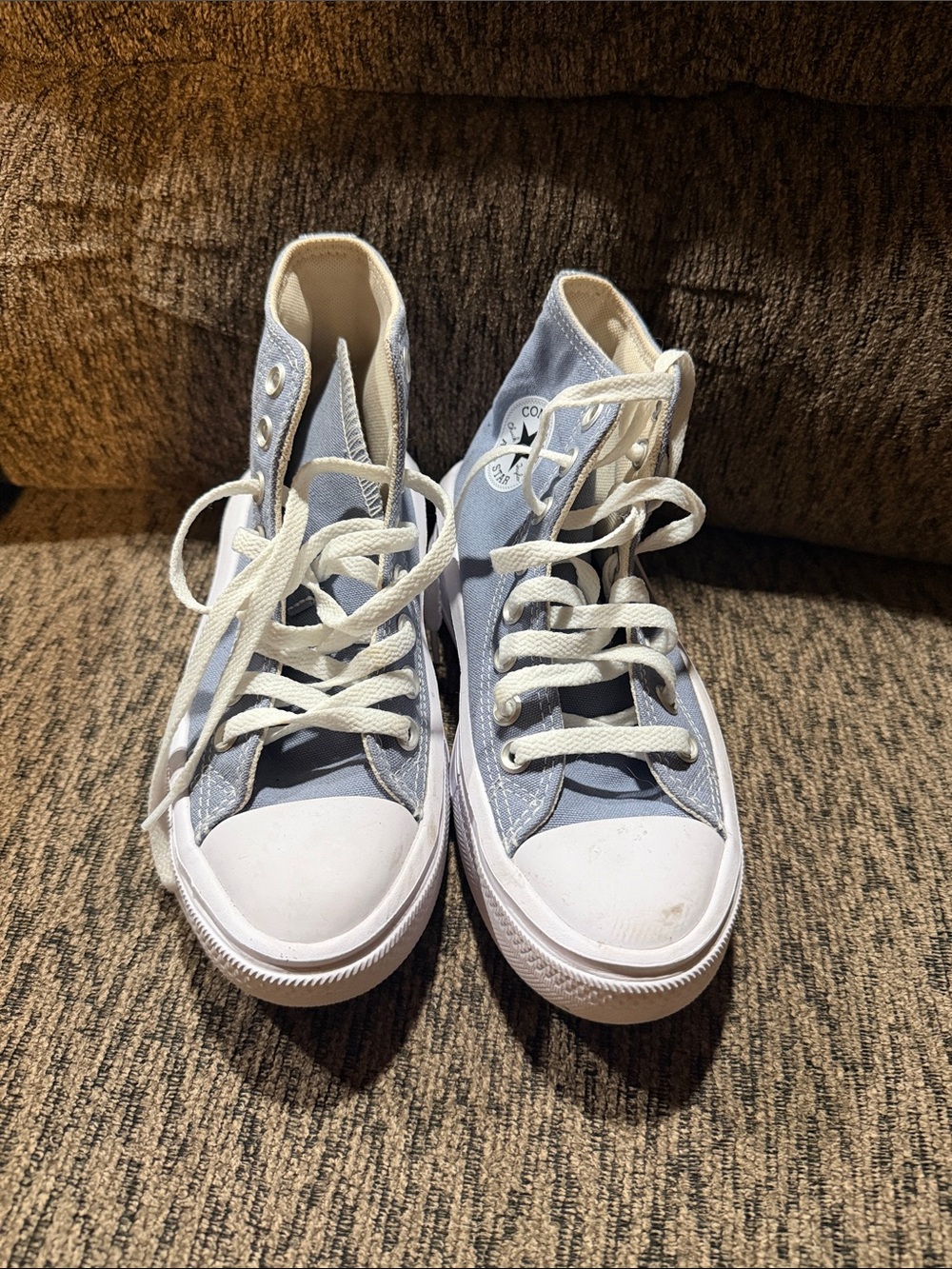 Converse Kids Light Blue High-Top Sneakers with White Accents